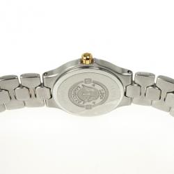 Pre Owned Longines Conquest Stainless Steel Gold Plated Womens Watch 37 MM