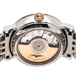 Pre Owned Longines Mother of Pearl 18K Rose Gold Stainless Steel Elegant Collection L4.309.5 Women's Wristwatch 25.50 mm
