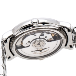 Longines White Stainless Steel Presence L4.821.4 Women's Wristwatch 34.50 mm