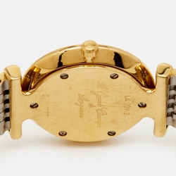 Pre Owned Longines Mother of Pearl Diamond Two Tone Stainless Steel La Grande Classique L4.209.2.87.7  Women's Wristwatch 24 mm 