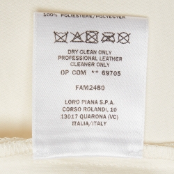 Pre Owned Loro Piana Cream Applique Cotton T-Shirt S