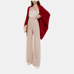 Pre Owned Loro Piana Silk Wide Leg Pants 40