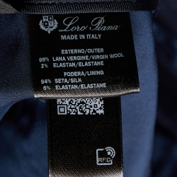 Pre Owned Loro Piana Navy Blue Wool Tapered Trousers M