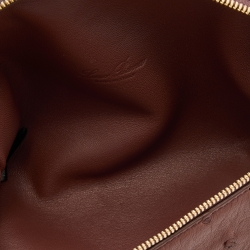 Pre Owned Loro Piana Brown Ostrich L19 Pouch