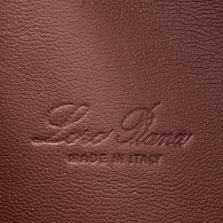 Pre Owned Loro Piana Brown Ostrich L19 Pouch