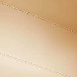 Pre Owned Loro Piana Off White Leather Extra Pocket L27 Top Handle Bag