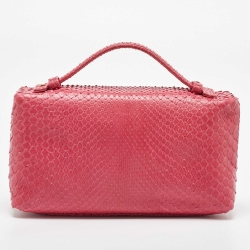 Loro Piana Pink Python Extra Pouch L19 Clutch