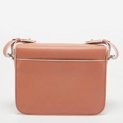 Loro Piana Brick Red Leather Artemis Shoulder Bag