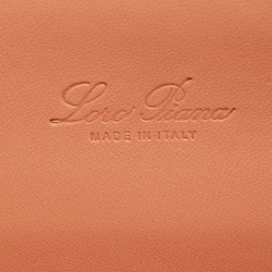 Loro Piana Brick Red Leather Artemis Shoulder Bag