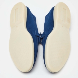 Pre Owned Loro Piana Blue Suede Summer Walk Slip On Loafers Size 40