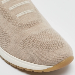 Pre Owned Loro Piana Beige Fabric and Suede 360 LP Flexy Walk Sneakers Size 39.5