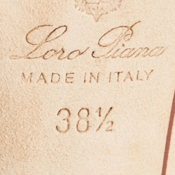 Pre Owned Loro Piana Grey Suede Summer Charms Walk Slingback Pumps Size 38.5