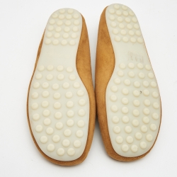 Pre Owned Loro Piana Brown Suede Tassel Dot Sole Loafers Size 39.5