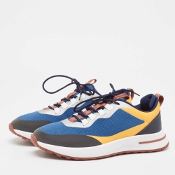 Pre Owned Loro Piana Multicolor Knit Fabric Week End Walk Sneakers Size 40