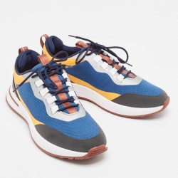 Pre Owned Loro Piana Multicolor Knit Fabric Week End Walk Sneakers Size 40