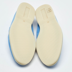 Pre Owned Loro Piana Blue Suede Summer Charms Walk Slip on Loafers Size 40