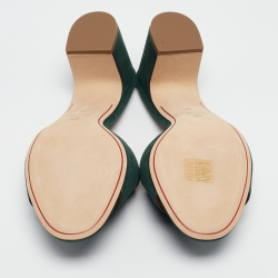 Pre Owned Loro Piana Green Suede Summer Charms Slide Sandals Size 40
