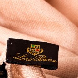 Pre Owned Loro Piana Pale Pink Cashmere Scarf