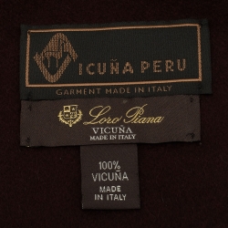 Loro Piana Dark Brown Vicuña Wool Fringe Scarf