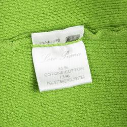 Pre Owned Loro Piana Green Knit Collared Sleeveless Top M