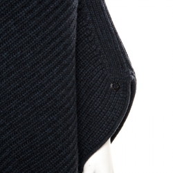 Pre Owned Loro Piana Grey Baby Cashmere Chunky Knit Poncho ( One Size )