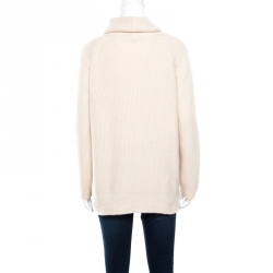 Pre Owned Loro Piana Cream Baby Cashmere Chunky Knit Sweater M