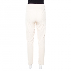 Pre Owned Loro Piana Cream Mathias Cropped Corduroy Pants M