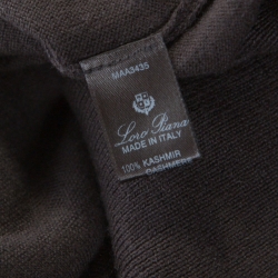 Pre Owned Loro Piana Brown Cashmere Button Front Long Cardigan M