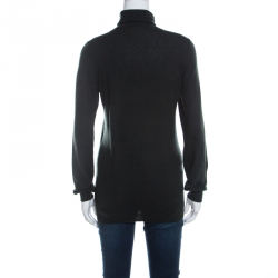 Pre Owned Loro Piana Dark Green Cashmere Turtleneck Sweater M