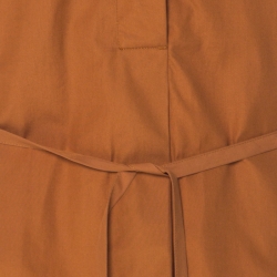 Pre Owned Loro Piana Tan Brown Cotton Belted Shirt Dress S