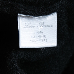 Pre Owned Loro Piana Black Cashmere Knit Turtleneck Sweater L