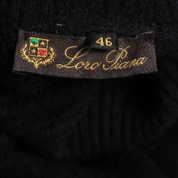 Pre Owned Loro Piana Black Cashmere Knit Turtleneck Sweater L