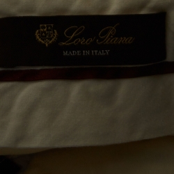 Pre Owned Loro Piana Cream Linen Pleat Detail Shorts S