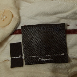 Pre Owned Loro Piana Cream Linen Pleat Detail Shorts S