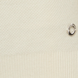 Pre Owned Loro Piana Cream Cashmere Knit Crew Neck Sweater S