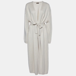 Cashmere Knit Belted Long Cardigan