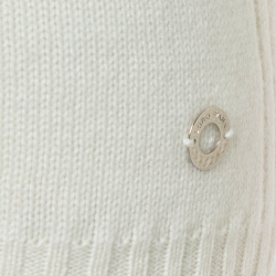 Pre Owned Loro Piana White Baby Cashmere Knit Turtle Neck Sweater S