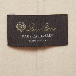 Pre Owned Loro Piana Beige Cashmere Buttoned Front Long Coat S