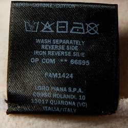 Pre Owned Loro Piana Peach Logo Print Cotton Shorts XS