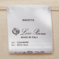 Pre Owned Loro Piana Beige Cashmere Knit Top S