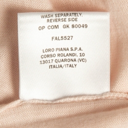 Pre Owned Loro Piana Pink Wool Knit Short Sleeve Sweatshirt S
