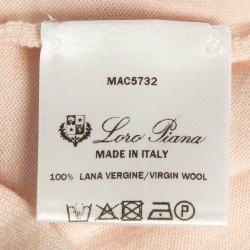 Pre Owned Loro Piana Pink Wool Knit Short Sleeve Sweatshirt S