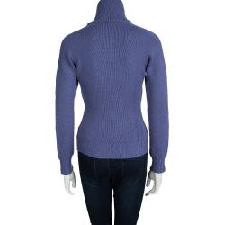 Pre Owned Loro Piana Blue Cashmere Long Sleeve Sweater M