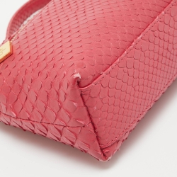Loro Piana Pink Python Zip L19 Pouch