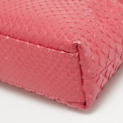 Loro Piana Pink Python Zip L19 Pouch