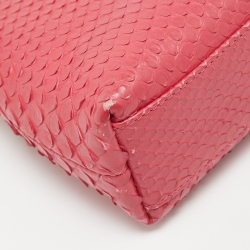 Loro Piana Pink Python Zip L19 Pouch