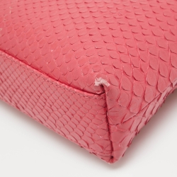 Loro Piana Pink Python Zip L19 Pouch
