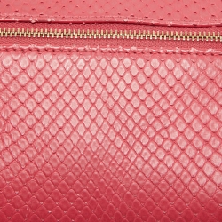 Loro Piana Pink Python Zip L19 Pouch