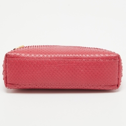 Loro Piana Pink Python Zip L19 Pouch
