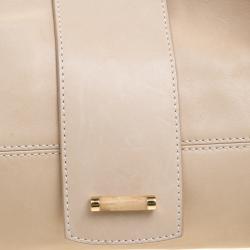 Pre Owned Loro Piana Beige Leather Hobo